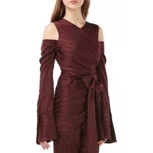 NWT AMUR Cold Shoulder Tie Waist Adrianne Top